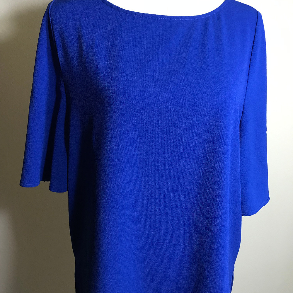 💙3/$15💙 New York & Co M Blue Short Sleeve Blouse